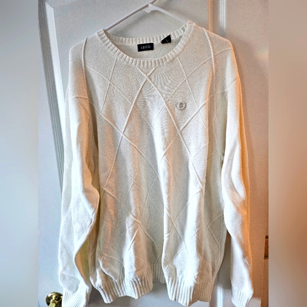 IZOD white sweater XL